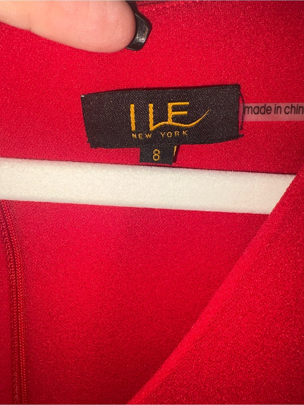 Red V-Neck Belted Midi Dress - Picture 3 of 3
